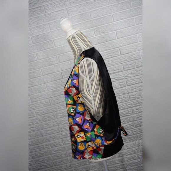 Vintage Looney Tunes Mania Character Silk Vest Size Large Extra Large Multicolor - Picture 5 of 6